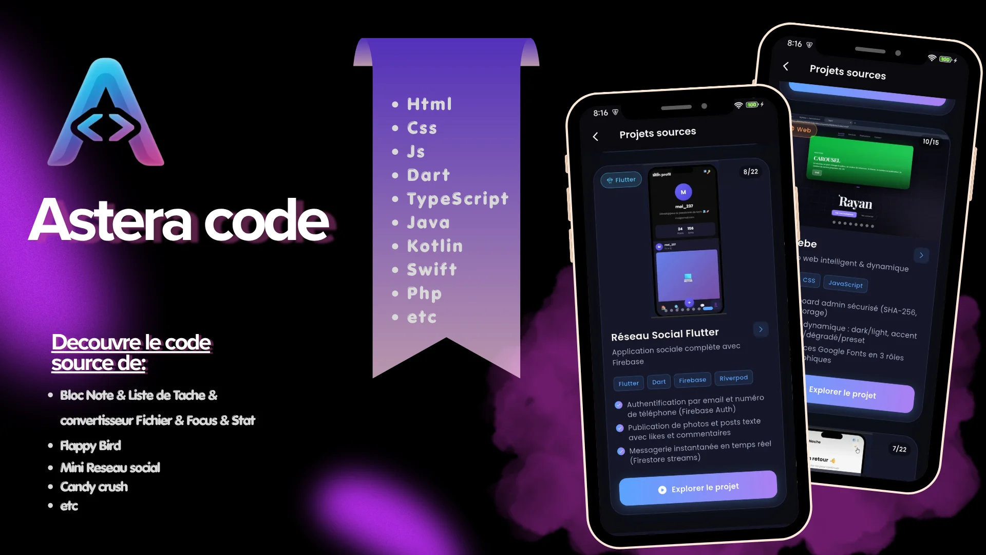 Capture d'écran Astera Code